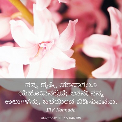 Picture 03 - ಕೀರ್ತನೆಗಳು 25:15 KANIRV - ನನ್ನ ದೃಷ್ಟಿ - Bible Verse Picture