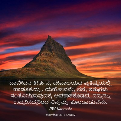 Picture 03 - ಕೀರ್ತನೆಗಳು 30:1 KANIRV - ದಾವೀದನ ಕೀರ್ತನೆ, - Bible Verse Picture