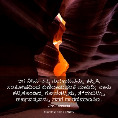 Picture 03 - ಕೀರ್ತನೆಗಳು 30:11 KANIRV - ಆಗ ನೀನು ನನ್ನ - Bible Verse Picture