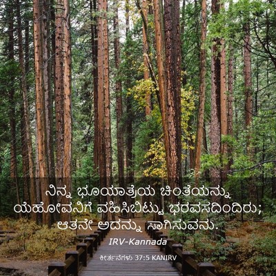 Picture 03 - ಕೀರ್ತನೆಗಳು 37:5 KANIRV - ನಿನ್ನ ಭೂಯಾತ್ರೆಯ - Bible Verse Picture