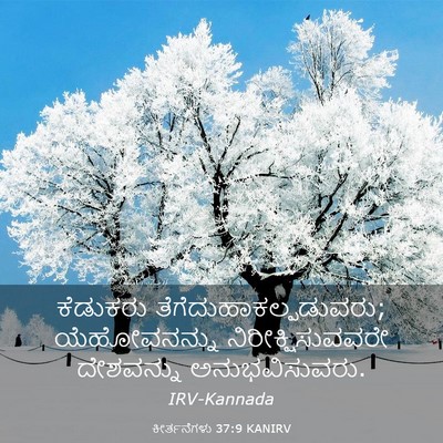 Picture 03 - ಕೀರ್ತನೆಗಳು 37:9 KANIRV - ಕೆಡುಕರು - Bible Verse Picture