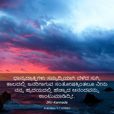 Picture 03 - ಕೀರ್ತನೆಗಳು 4:7 KANIRV - ಧಾನ್ಯದ್ರಾಕ್ಷಿಗಳು - Bible Verse Picture