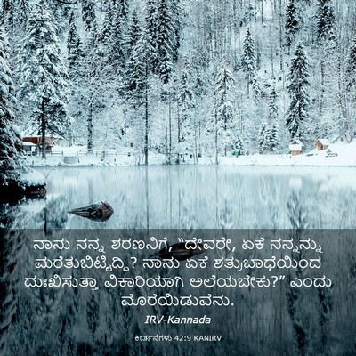 Picture 03 - ಕೀರ್ತನೆಗಳು 42:9 KANIRV - ನಾನು ನನ್ನ ಶರಣನಿಗೆ, - Bible Verse Picture