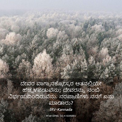 Picture 03 - ಕೀರ್ತನೆಗಳು 56:4 KANIRV - ದೇವರ - Bible Verse Picture