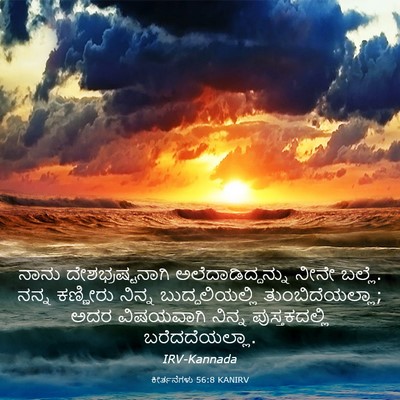 Picture 03 - ಕೀರ್ತನೆಗಳು 56:8 KANIRV - ನಾನು - Bible Verse Picture
