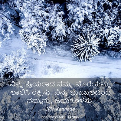 Picture 03 - ಕೀರ್ತನೆಗಳು 60:5 KANIRV - ನಿನ್ನ ಪ್ರಿಯರಾದ - Bible Verse Picture