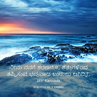 Picture 03 - ಕೀರ್ತನೆಗಳು 61:3 KANIRV - ನೀನು ನನಗೆ ಶರಣನೂ, - Bible Verse Picture