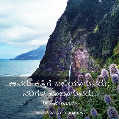 Picture 03 - ಕೀರ್ತನೆಗಳು 63:10 KANIRV - ಅವರು ಕತ್ತಿಗೆ - Bible Verse Picture