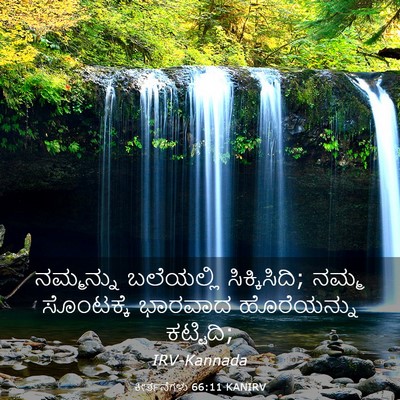 Picture 03 - ಕೀರ್ತನೆಗಳು 66:11 KANIRV - ನಮ್ಮನ್ನು ಬಲೆಯಲ್ಲಿ - Bible Verse Picture