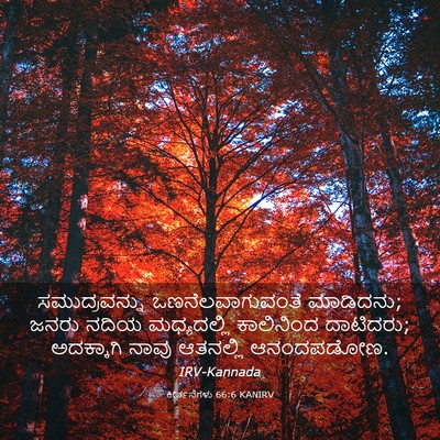 Picture 03 - ಕೀರ್ತನೆಗಳು 66:6 KANIRV - ಸಮುದ್ರವನ್ನು - Bible Verse Picture