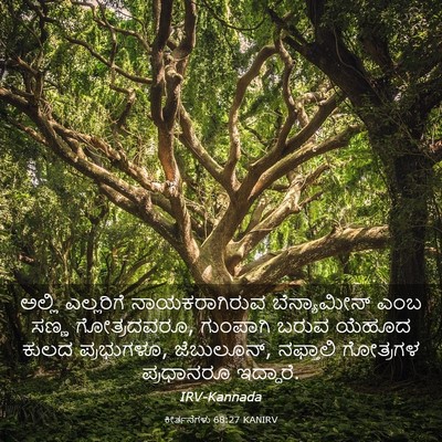 Picture 03 - ಕೀರ್ತನೆಗಳು 68:27 KANIRV - ಅಲ್ಲಿ ಎಲ್ಲರಿಗೆ - Bible Verse Picture