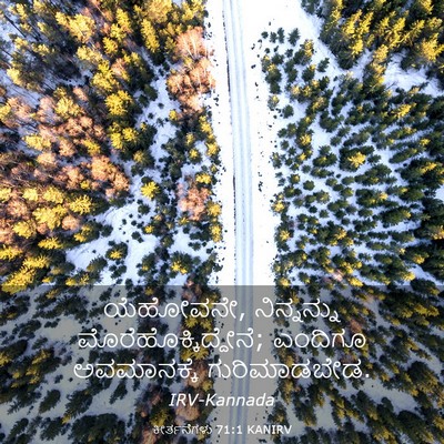 Picture 03 - ಕೀರ್ತನೆಗಳು 71:1 KANIRV - ಯೆಹೋವನೇ, - Bible Verse Picture