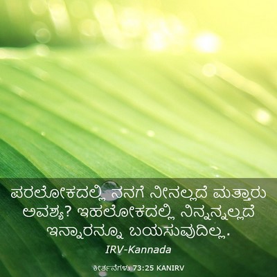 Picture 03 - ಕೀರ್ತನೆಗಳು 73:25 KANIRV - ಪರಲೋಕದಲ್ಲಿ ನನಗೆ - Bible Verse Picture