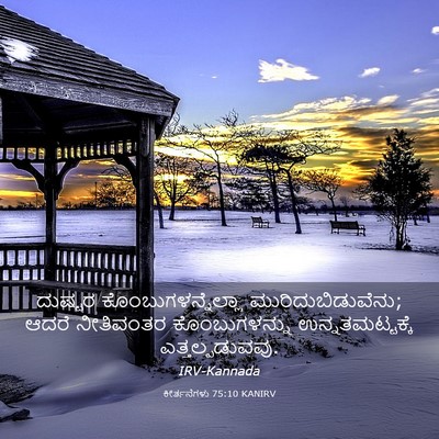 Picture 03 - ಕೀರ್ತನೆಗಳು 75:10 KANIRV - ದುಷ್ಟರ - Bible Verse Picture
