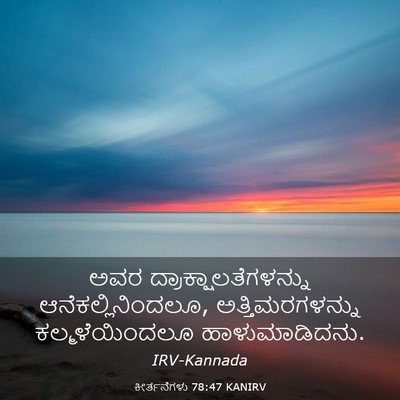 Picture 03 - ಕೀರ್ತನೆಗಳು 78:47 KANIRV - ಅವರ - Bible Verse Picture
