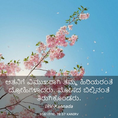 Picture 03 - ಕೀರ್ತನೆಗಳು 78:57 KANIRV - ಆತನಿಗೆ ವಿಮುಖರಾಗಿ - Bible Verse Picture