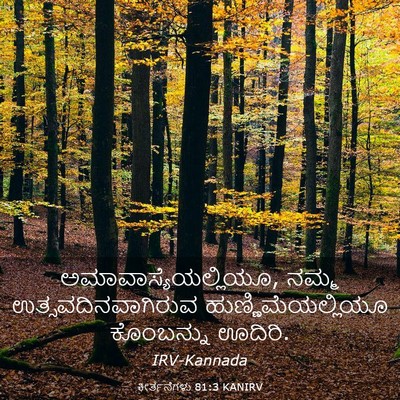 Picture 03 - ಕೀರ್ತನೆಗಳು 81:3 KANIRV - ಅಮಾವಾಸ್ಯೆಯಲ್ಲಿಯೂ, - Bible Verse Picture