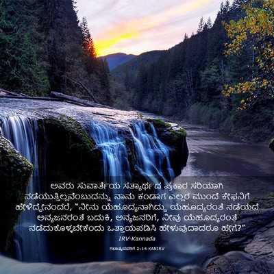 Picture 03 - ಗಲಾತ್ಯದವರಿಗೆ 2:14 KANIRV - ಅವರು ಸುವಾರ್ತೆಯ - Bible Verse Picture