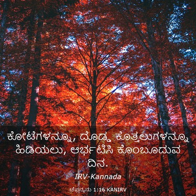 Picture 03 - ಚೆಫನ್ಯನು 1:16 KANIRV - ಕೋಟೆಗಳನ್ನೂ, ದೊಡ್ಡ - Bible Verse Picture