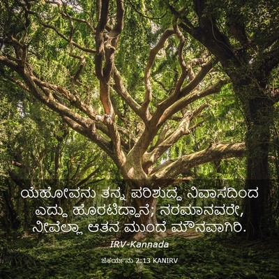 Picture 03 - ಜೆಕರ್ಯನು 2:13 KANIRV - ಯೆಹೋವನು ತನ್ನ - Bible Verse Picture