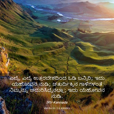 Picture 03 - ಜೆಕರ್ಯನು 2:6 KANIRV - ಎಲೈ, ಎಲೈ - Bible Verse Picture