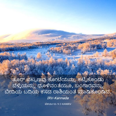 Picture 03 - ಜೆಕರ್ಯನು 9:3 KANIRV - ತೂರ್ ಪಟ್ಟಣವು - Bible Verse Picture
