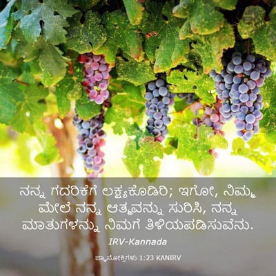 Picture 03 - ಜ್ಞಾನೋಕ್ತಿಗಳು 1:23 KANIRV - ನನ್ನ ಗದರಿಕೆಗೆ - Bible Verse Picture