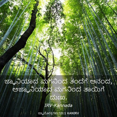 Picture 03 - ಜ್ಞಾನೋಕ್ತಿಗಳು 10:1 KANIRV - ಜ್ಞಾನಿಯಾದ ಮಗನಿಂದ - Bible Verse Picture