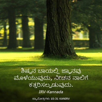 Picture 03 - ಜ್ಞಾನೋಕ್ತಿಗಳು 10:31 KANIRV - ಶಿಷ್ಟನ ಬಾಯಲ್ಲಿ - Bible Verse Picture