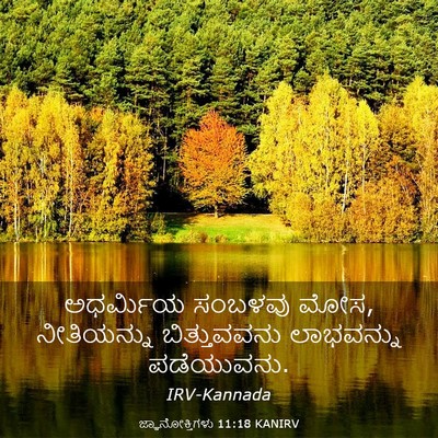 Picture 03 - ಜ್ಞಾನೋಕ್ತಿಗಳು 11:18 KANIRV - ಅಧರ್ಮಿಯ ಸಂಬಳವು - Bible Verse Picture