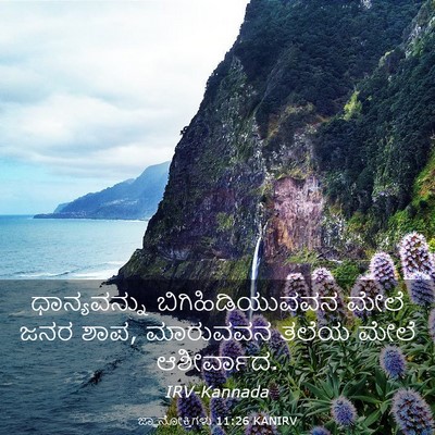 Picture 03 - ಜ್ಞಾನೋಕ್ತಿಗಳು 11:26 KANIRV - ಧಾನ್ಯವನ್ನು - Bible Verse Picture
