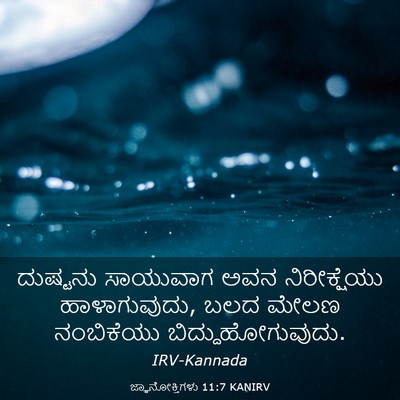 Picture 03 - ಜ್ಞಾನೋಕ್ತಿಗಳು 11:7 KANIRV - ದುಷ್ಟನು ಸಾಯುವಾಗ - Bible Verse Picture