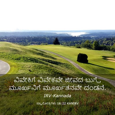 Picture 03 - ಜ್ಞಾನೋಕ್ತಿಗಳು 16:22 KANIRV - ವಿವೇಕಿಗೆ ವಿವೇಕವೇ - Bible Verse Picture