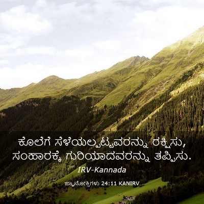 Picture 03 - ಜ್ಞಾನೋಕ್ತಿಗಳು 24:11 KANIRV - ಕೊಲೆಗೆ - Bible Verse Picture