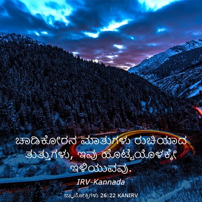 Picture 03 - ಜ್ಞಾನೋಕ್ತಿಗಳು 26:22 KANIRV - ಚಾಡಿಕೋರನ ಮಾತುಗಳು - Bible Verse Picture