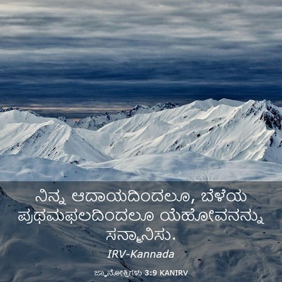 Picture 03 - ಜ್ಞಾನೋಕ್ತಿಗಳು 3:9 KANIRV - ನಿನ್ನ ಆದಾಯದಿಂದಲೂ, - Bible Verse Picture
