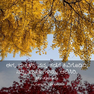 Picture 03 - ಜ್ಞಾನೋಕ್ತಿಗಳು 7:24 KANIRV - ಈಗ, ಮಕ್ಕಳೇ, ನನ್ನ - Bible Verse Picture