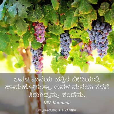 Picture 03 - ಜ್ಞಾನೋಕ್ತಿಗಳು 7:9 KANIRV - ಅವಳ ಮನೆಯ ಹತ್ತಿರ - Bible Verse Picture