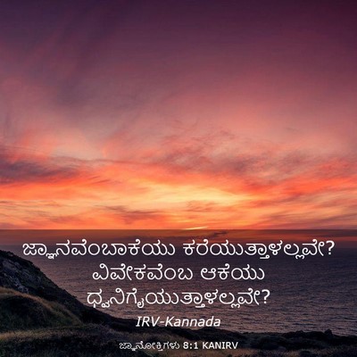Picture 03 - ಜ್ಞಾನೋಕ್ತಿಗಳು 8:1 KANIRV - ಜ್ಞಾನವೆಂಬಾಕೆಯು - Bible Verse Picture