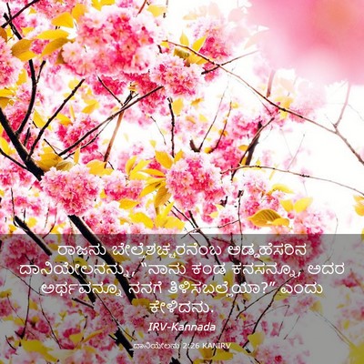 Picture 03 - ದಾನಿಯೇಲನು 2:26 KANIRV - ರಾಜನು - Bible Verse Picture