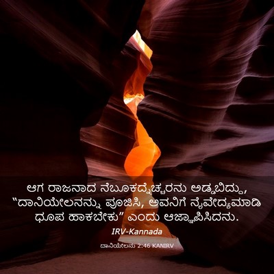 Picture 03 - ದಾನಿಯೇಲನು 2:46 KANIRV - ಆಗ ರಾಜನಾದ - Bible Verse Picture
