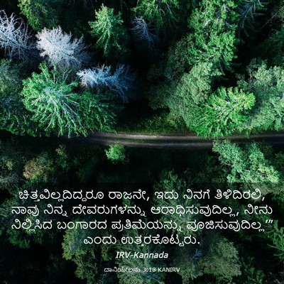 Picture 03 - ದಾನಿಯೇಲನು 3:18 KANIRV -  - Bible Verse Picture