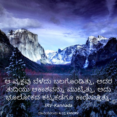 Picture 03 - ದಾನಿಯೇಲನು 4:11 KANIRV - ಆ ವೃಕ್ಷವು ಬೆಳೆದು - Bible Verse Picture