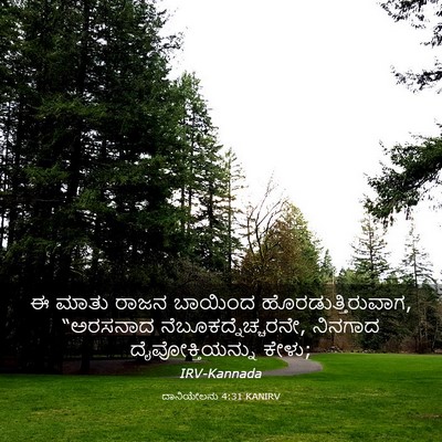 Picture 03 - ದಾನಿಯೇಲನು 4:31 KANIRV - ಈ ಮಾತು ರಾಜನ ಬಾಯಿಂದ - Bible Verse Picture
