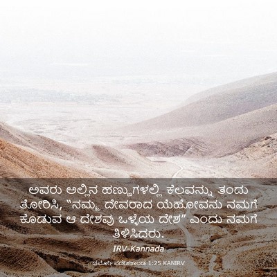 Picture 03 - ಧರ್ಮೋಪದೇಶಕಾಂಡ 1:25 KANIRV - ಅವರು ಅಲ್ಲಿನ - Bible Verse Picture