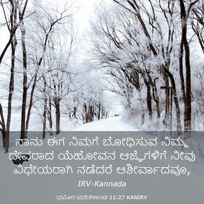 Picture 03 - ಧರ್ಮೋಪದೇಶಕಾಂಡ 11:27 KANIRV - ನಾನು ಈಗ ನಿಮಗೆ - Bible Verse Picture