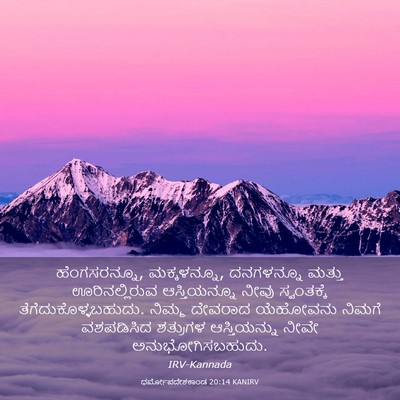 Picture 03 - ಧರ್ಮೋಪದೇಶಕಾಂಡ 20:14 KANIRV - ಹೆಂಗಸರನ್ನೂ, - Bible Verse Picture