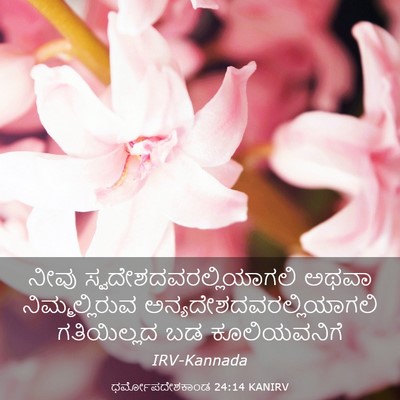 Picture 03 - ಧರ್ಮೋಪದೇಶಕಾಂಡ 24:14 KANIRV - ನೀವು - Bible Verse Picture