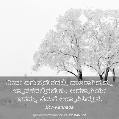 Picture 03 - ಧರ್ಮೋಪದೇಶಕಾಂಡ 24:22 KANIRV - ನೀವೇ - Bible Verse Picture