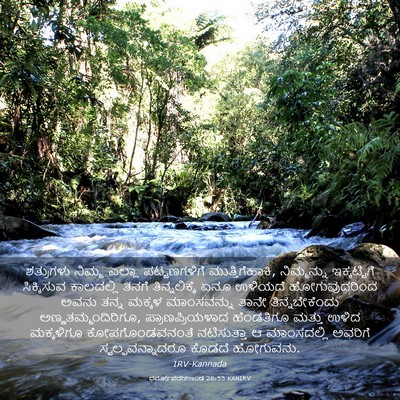 Picture 03 - ಧರ್ಮೋಪದೇಶಕಾಂಡ 28:55 KANIRV - ಶತ್ರುಗಳು ನಿಮ್ಮ - Bible Verse Picture